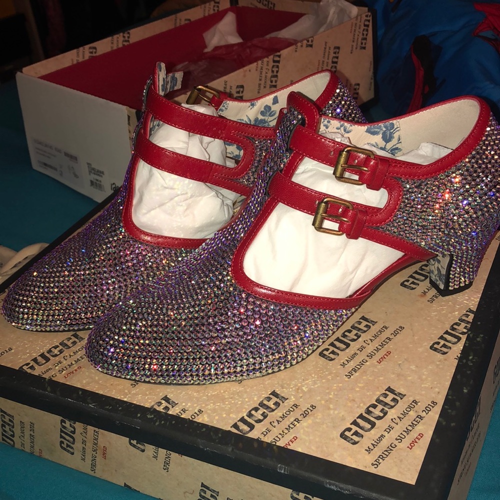 Gucci crystal shoes